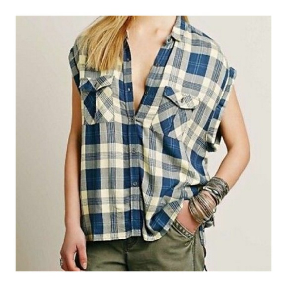 Rails Tops - RAILS x FREE PEOPLE plaid sleeveless button up S